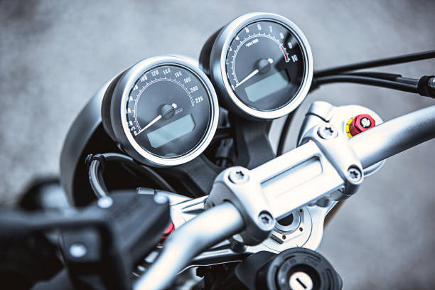 istock Motorcycle luxury items close-up: Motorcycle parts 804954938