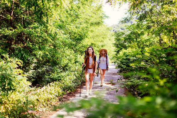 istock Women hiking in nature 804955712