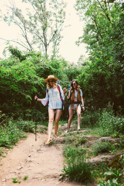 istock Women hiking in nature 804962628