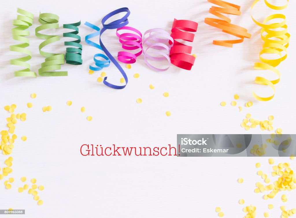 Congratulations Germany Congratulations In German Language Stock Photo - Download Image Now ...