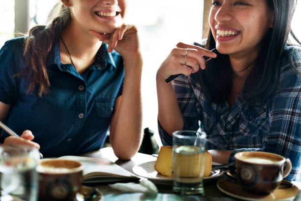 istock Group Of People Drinking Coffee Concept 804965676