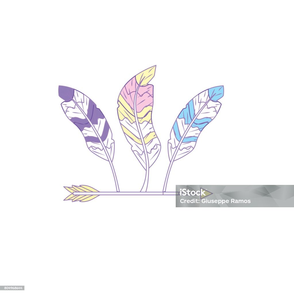 Nice Arrows Vector Nice Arrow With Feather Design Decoration Stock Illustration - Download ...