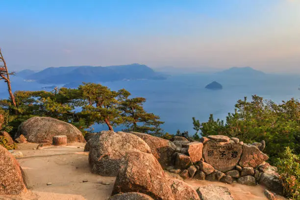 miyajima island on viewpoint at hiroshima Japan