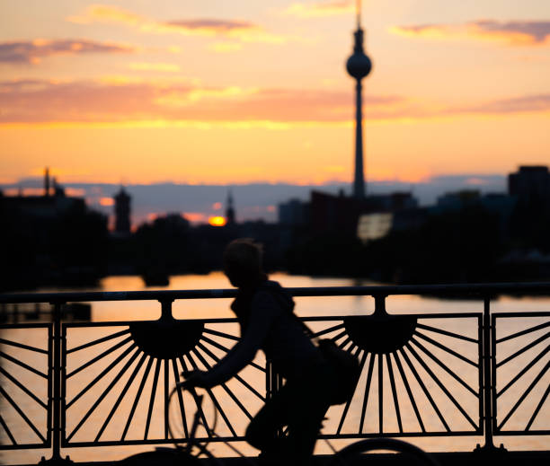 Berlin skyline with river Spree, TV-Tower and Oberbaumbrücke