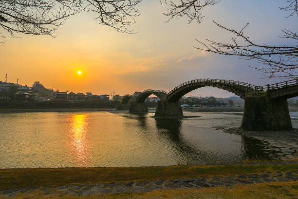 istock kintai bridge with sunrise 804998594