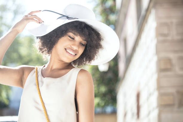 istock Girl with afro posing, smiling. 805001698