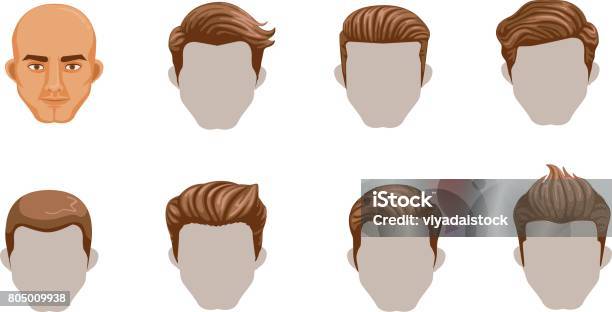 Hair Man Stock Illustration - Download Image Now - Men, Hair, Wig - iStock