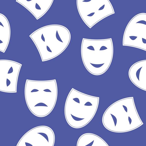 Comedy Pattern 200+ Comedy Tragedy Faces Background Illustrations, Royalty-Free Vector ...