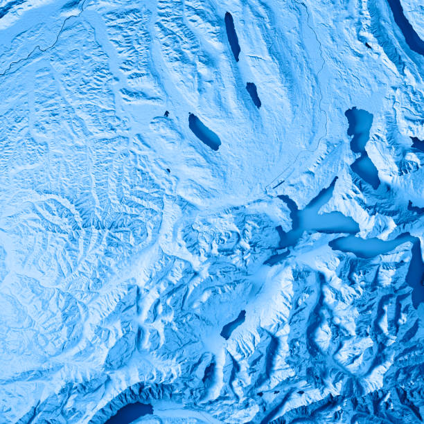 istock Lucerne Canton Switzerland 3D Render Topographic Map Blue 805020764