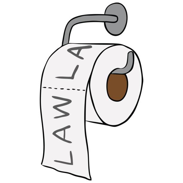 ilustrações de stock, clip art, desenhos animados e ícones de vector cartoon toilet tissue paper - expendable