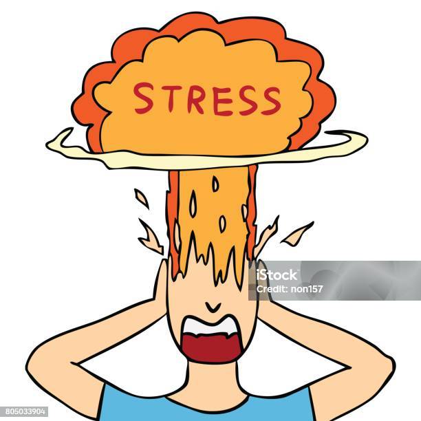 Vector Cartoon Head Blast Stress Stock Illustration - Download Image Now -  Adult, Anger, Anxiety - iStock