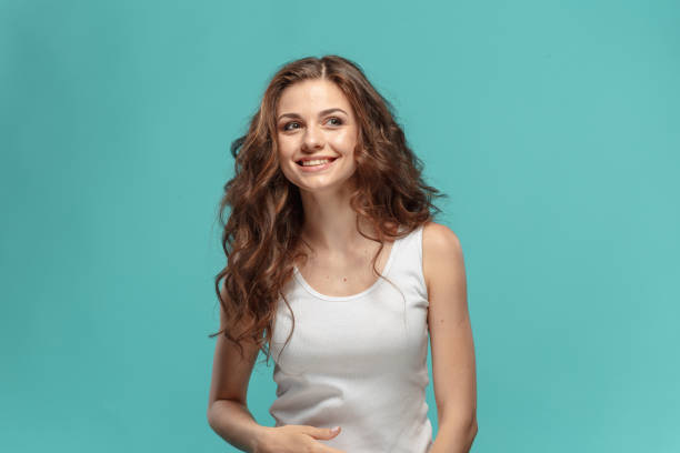 istock The young woman's portrait with happy emotions 805034080