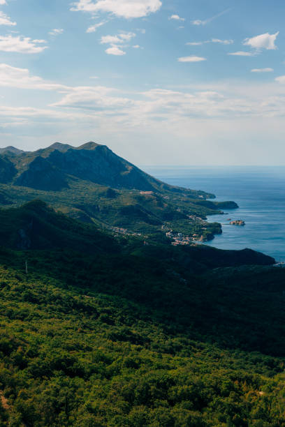 istock Budva Riviera in Montenegro. Sea coast and mountains 805036668