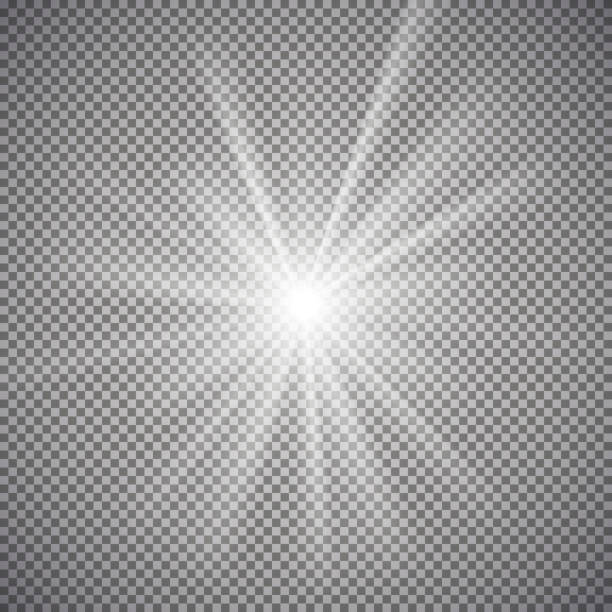 Light effect on transparent background Light effect on transparent background. Graphic concept for your design luz solar stock illustrations