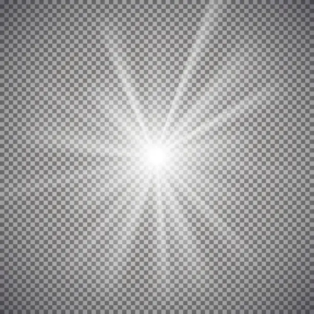 Vector illustration of Light effect on transparent background