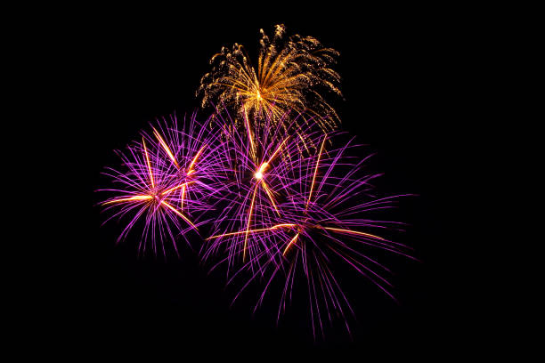 istock Fireworks light up in the sky, dazzling scene. 805067284