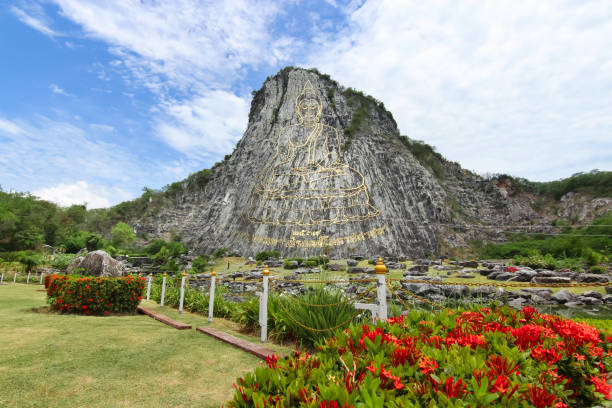The Great Carved Buddha Sculptural Image in Chonburi, Thailand