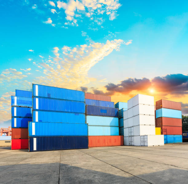 istock Industrial Container yard for Logistic Import Export business 805073168