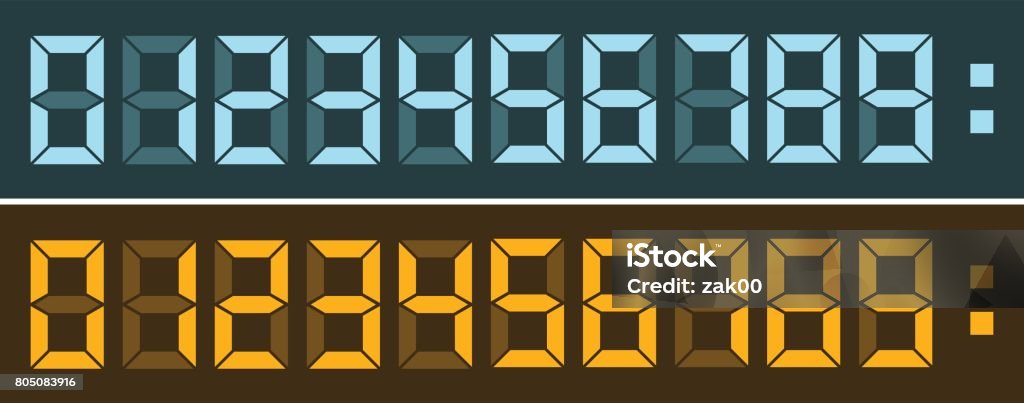 Number Led Download Led Numbers Stock Illustration - Download Image Now - LED Light, Alarm ...