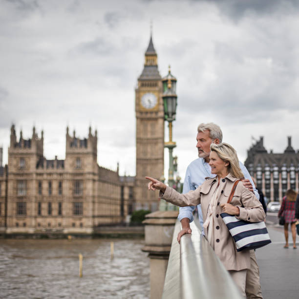 istock Woman pointing to man at Westminster Bridge 805085200