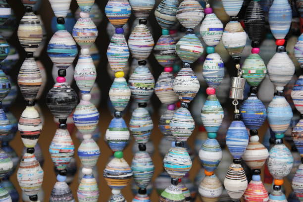 istock Colorful Recycled Paper Beads 805093772