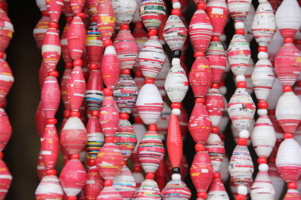 Colorful Recycled Paper Beads