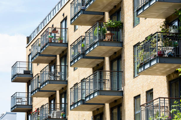 istock Typical riverside balconies in London 805119226
