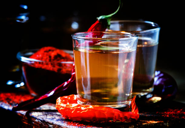 istock Ukrainian vodka with pepper, gorilka 805119422