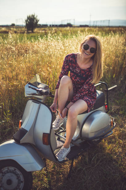 istock Woman on the scooter 805141684