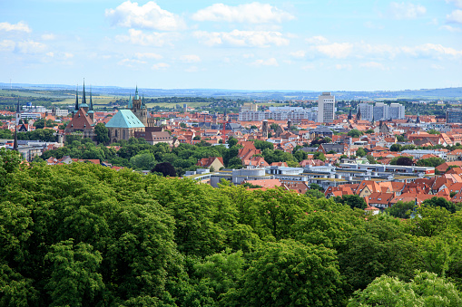 View of Erfurt from EGA-park, Germany