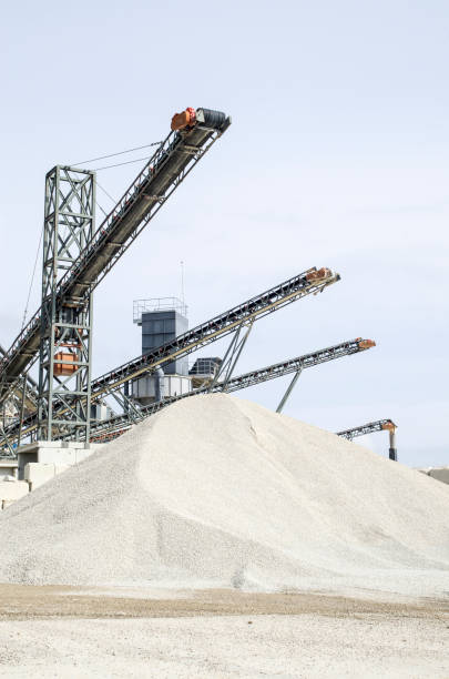 istock Several belt conveyors in Gravel Quarry 805156276