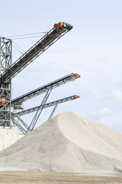 istock Several belt conveyors in Gravel Quarry 805157930