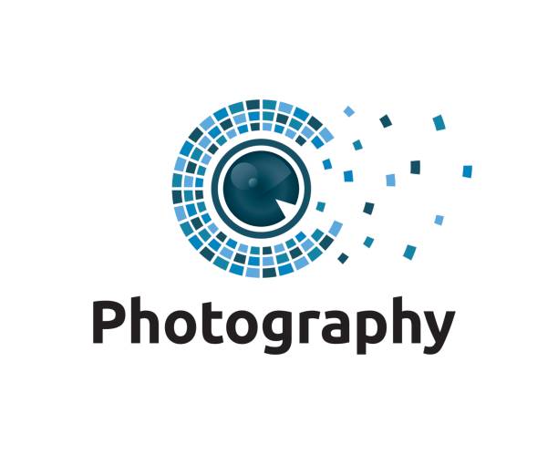 Photography vector icon photo, lens, image, icon pixelated photos stock illustrations
