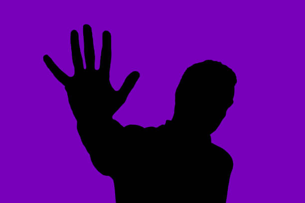 Man  holding hand out