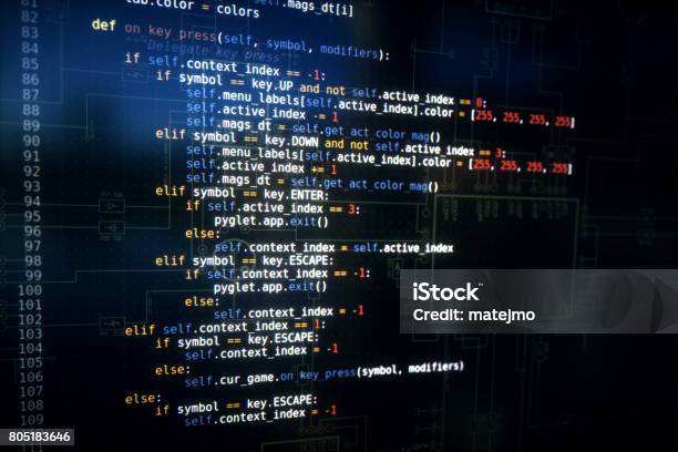 Python Computer Code Example Function Stock Photo - Download Image Now - Coding, Computer Language, Writing - Activity