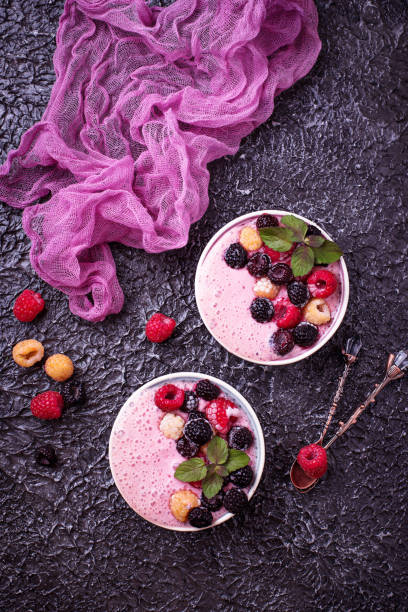 Smoothie bowl with frozen berry