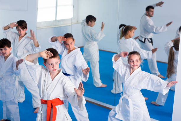istock Teenagers are practicing new moves by repeating for the trainer 805188058