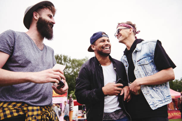 istock Buddies at the summer festival 805189178