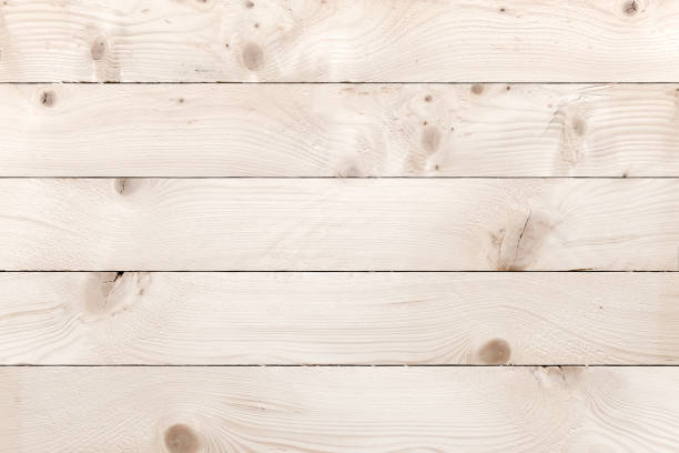 istock Old white wood planks background with knots 805208020