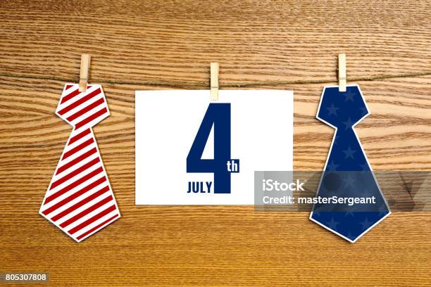 4th Of July Background Stock Photo - Download Image Now - 2017, Backgrounds, Calendar