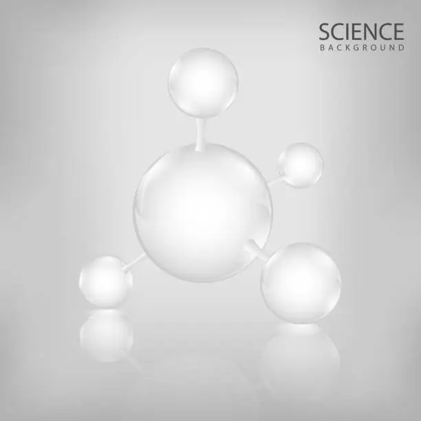 Vector illustration of cell molecule science background vector