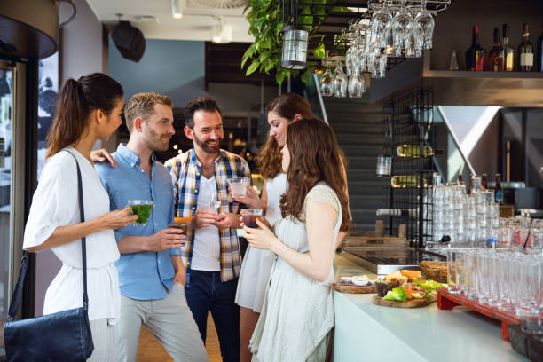 istock Friends celebrating a party in a cafe 805379030