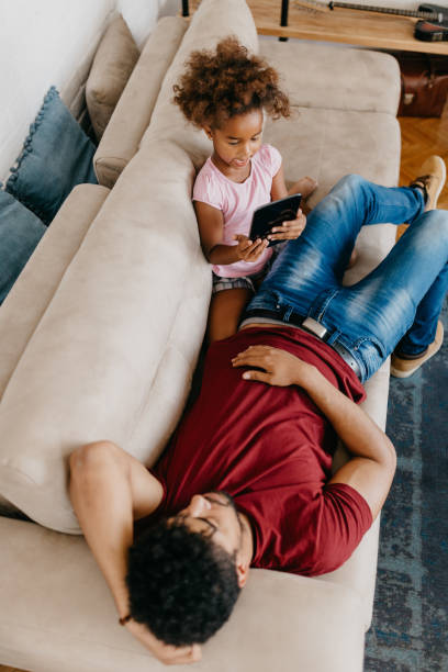 istock Dad fell asleep during playtime with his daughter 805393980