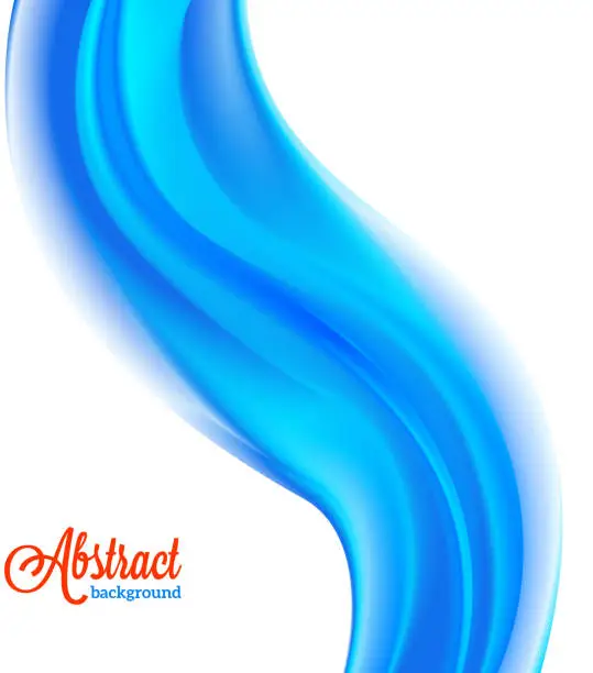 Vector illustration of Abstract blurred blue flow background
