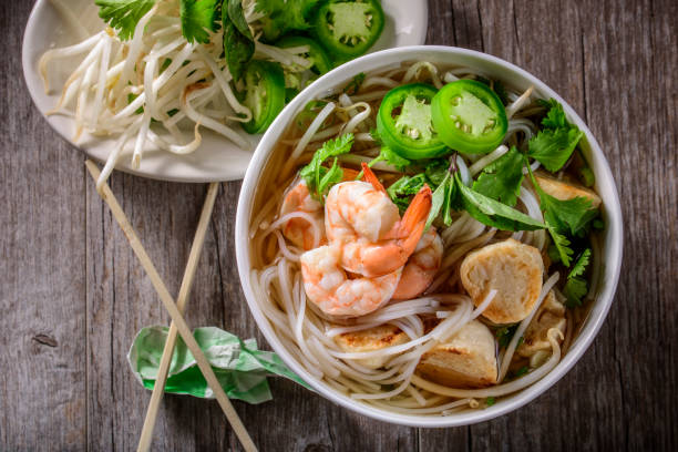 istock Pho, Vietnamese Soup Bowl, with seafood 805427558