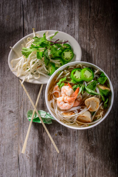istock Pho, Vietnamese Soup Bowl, with seafood 805427562