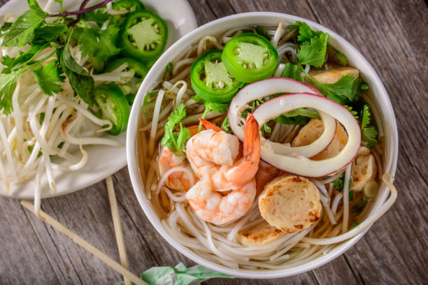 istock Pho, Vietnamese Soup Bowl, with seafood 805427634