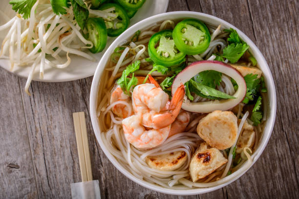 istock Pho, Vietnamese Soup Bowl, with seafood 805427690
