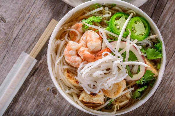 istock Pho, Vietnamese Soup Bowl, with seafood 805427692