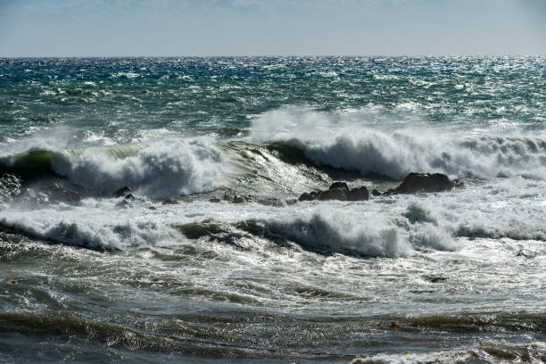 istock coastal Sea Storm tempest big wave 805434228